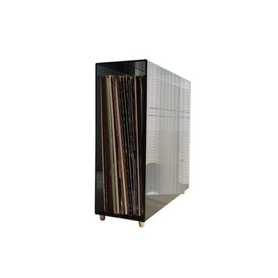 tanyunji001 CD Storage Rack, Acrylic Vinyl Record Display Holder with Brass Feet Home CD Album Favourites Rack