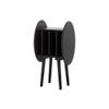 tanyunji001 CD Storage Rack, Floor Standing Creativity Vinyl Record Cabinet Wooden Bookcase Magazine Storage Rack(Black) view 1