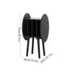 tanyunji001 CD Storage Rack, Floor Standing Creativity Vinyl Record Cabinet Wooden Bookcase Magazine Storage Rack(Black) view 2