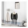 tanyunji001 CD Storage Rack, Floor Standing Creativity Vinyl Record Cabinet Wooden Bookcase Magazine Storage Rack(Black) view 4