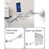 Wall Mount Laptop Holder with Adjustable Height and Angle, Aluminum Alloy Cooling Tray, Supports up to 6kg, Ideal for Office and Workstation view 2