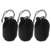 Alipis 3pcs Waterproof Dslr Camera Lens Protector Bags Drawstring Storage Pouch Set Large Size Travel Lens Case Organizer for Photographers view 1