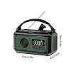 SPYMINNPOO Emergency Crank Radio, Portable Solar Weather Radio with Power Bank, LED Flashlight & Reading Lamp for Camping Survival (OD Green) view 2