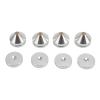 4 Set Aluminum Alloy Speaker Isolation Feet, Speaker Vibration Absorber Spikes for CD DVD Player Amplifier, Shockproof Stand Feet with High Damping for Audio Equipment (Silver) view 2