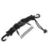 Qalvona Diving Lanyard with Quick Release Coil, Loss Proof, Steel Wire and Canvas, Dual Hooks - Flexible Design, Secure Locking, Ideal for Diving and Snorkeling Gear (Gray) view 3