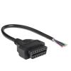 HHYHCWSBO OBD2 16PIN Opening Female Male Cable for ELM327 Extension Adapter OBD Open Cord OBDII EOBD 16 Pin Adaptor 30cm OBD2(30cm Female Cable) view 1