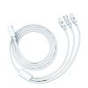 LOKLNEYK 3-in-1 USB Cable 6A 100W for TPE-c Fast Wire USB C Data Cord(White) view 2