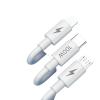 LOKLNEYK 3-in-1 USB Cable 6A 100W for TPE-c Fast Wire USB C Data Cord(White) view 4