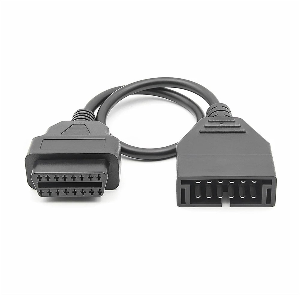 HHYHCWSBO OBD2 Extension Cable OBD to OBD2 16Pin Connector Adapter for 12Pin OBD 2 OBD2 Universal Car Diagnostic Auto Tool