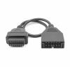 HHYHCWSBO OBD2 Extension Cable OBD to OBD2 16Pin Connector Adapter for 12Pin OBD 2 OBD2 Universal Car Diagnostic Auto Tool view 1