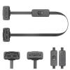 HHYHCWSBO 60CM 16Pin OBD2 Extension Cable Adapter Cable Flat+Thin As Noodle OBDII Male to Female Socket Connector view 2