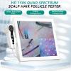 15 in Skin Scalp Hair Follicle Detector,4 Screen Image Comparison,50X/200X High-Resolution Hair Scalp Analysis Device,for Salon Spa Home Beauty view 3