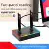 RGB M.2 Dual Drive Enclosure with Colorful Lighting, NVME/NGFF/SATA Compatible, USB 3.2 Dual Disk Reader, Offline Clone Function, 20Gbps Transfer Speed (NVME 20GPS) view 3