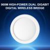 LICAEVEY 900M High Power Wireless Bridge, 5.8GHz 5km Transmission 900Mbps Speed IP65 2KV Surge Protection, for Farms Construction Sites Parking Lots (US Plug) view 3