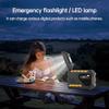 YWBL-WH Emergency Crank Radio, Portable AM FM NOAA Weather Radio with 4000mAh Power Bank, Solar Hand Crank Charging, 600lm LED Flashlight, for Camping Hiking Outdoor Emergency (Black) view 3