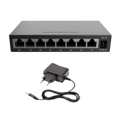 5 Port Gigabit Ethernet Switch 10 100 1000Mbps Internet Splitter Network Hub RJ45 Hub Auto MDI MDI X Unmanaged (8 Port EU-Plug)