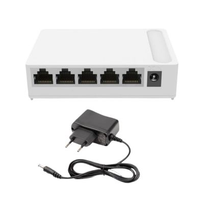5 8 Port Gigabit Switch 10 100 1000M Home Network Hub with Power Office Ethernet Splitter Switch Hub Internet Injector(5 Port EU-Plug)