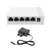 5 8 Port Gigabit Switch 10 100 1000M Home Network Hub with Power Office Ethernet Splitter Switch Hub Internet Injector(5 Port EU-Plug) view 1