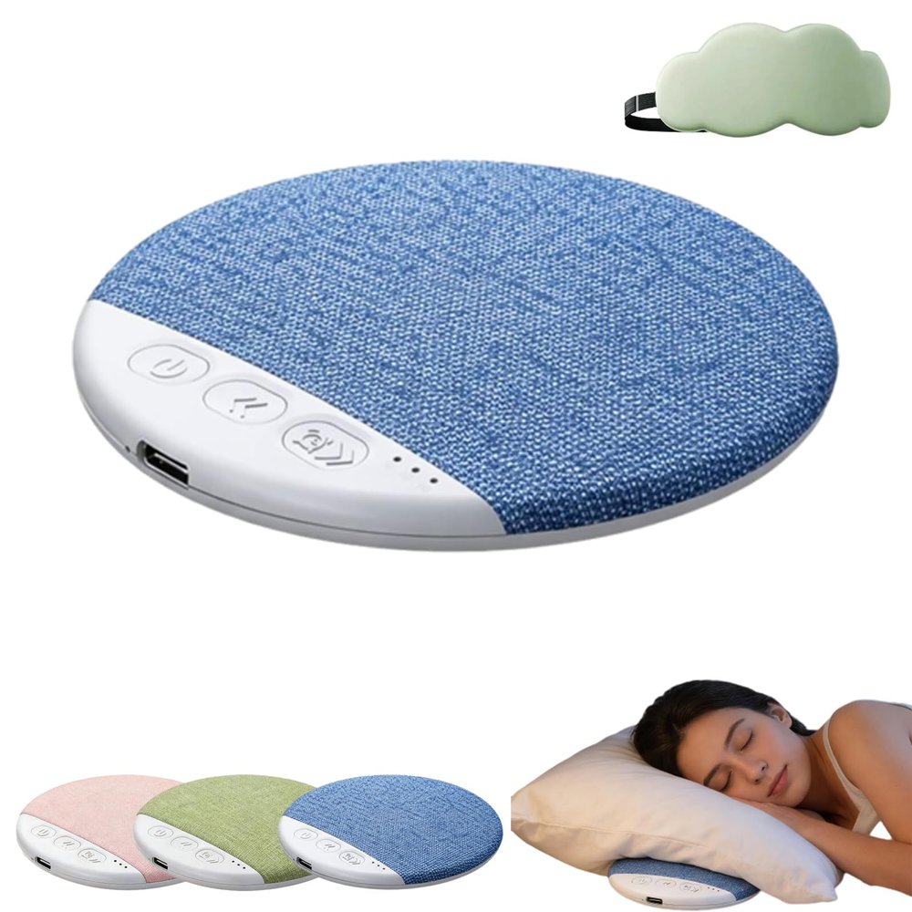 nachili Under Pillow Speaker, Bluetooth Pillow Speaker for Sleeping, Sleep Headphones for Side Sleepers, Uitra-Thin HD Stereo with Bluetooth 5.4, White Noise Timer Wireless Headphones (Blue)