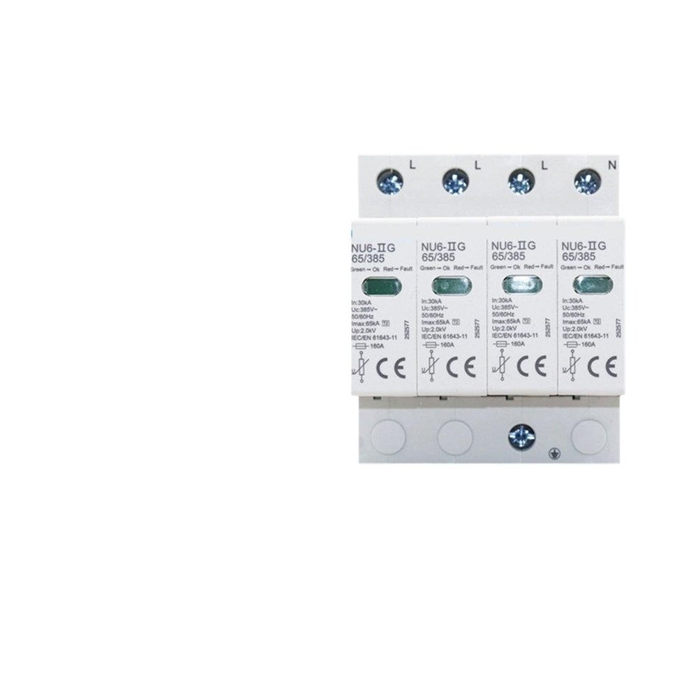NU6-IIG Surge Arrester Lightning Protection and Electric Shock Protection 3P4P Ground Surge with CE Certification(AC385V,2P,40KA)