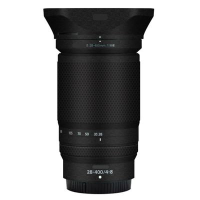 28-400 4-8 Skin Lens Camera Skin Wrap Vinyl Protective Sticker Photography Accessories for Nikon Z 28-400mm F4-8 for NIKKOR(Armor Fiber Black)