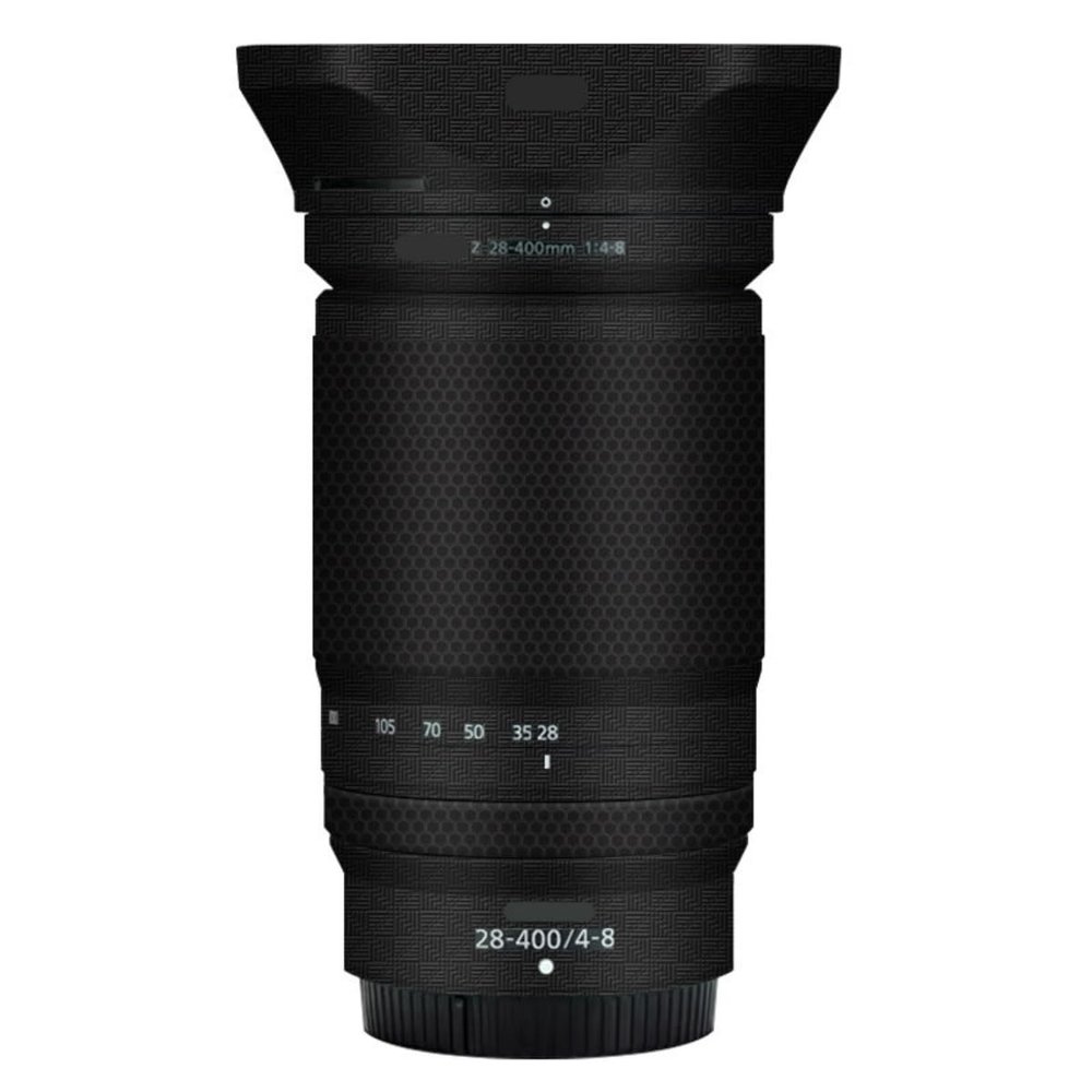 28-400 4-8 Skin Lens Camera Skin Wrap Vinyl Protective Sticker Photography Accessories for Nikon Z 28-400mm F4-8 for NIKKOR(Armor Fiber Black)