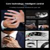 Smart Ring with Display Screen, Health Fitness Tracker - Heart Rate, Blood Oxygen & Sleep Monitor, IP68 Waterproof, Gesture Control for TikTok/Photos, Activity Ring with Charging Case (Gold, 9) view 3