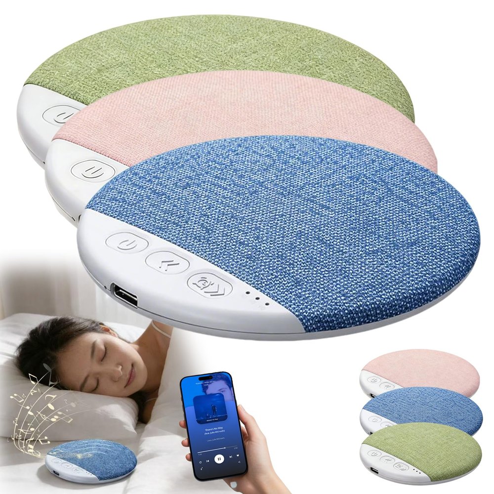 Bluetooth Pillow Speaker for Sleeping (Blue+Pink+Green)