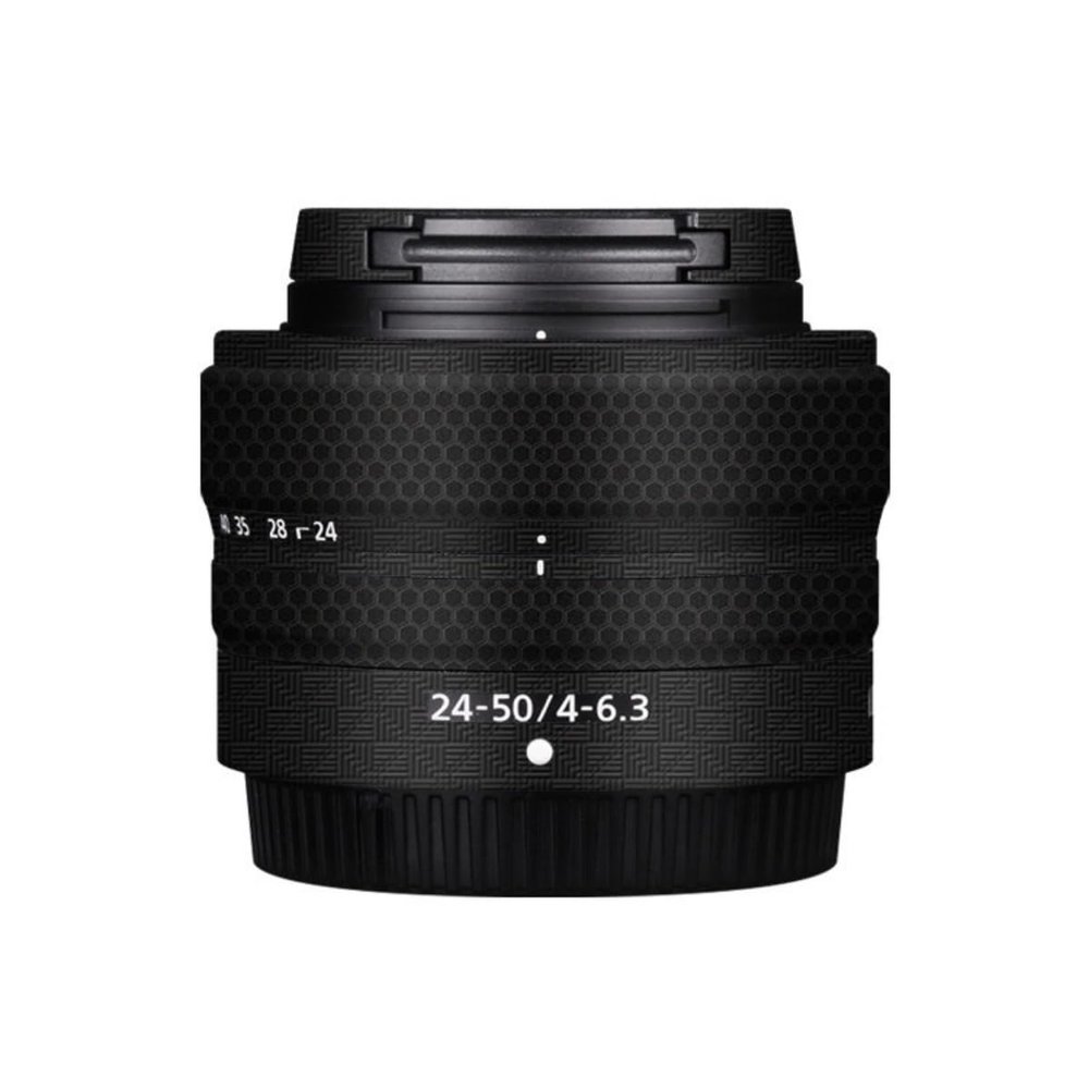 24-50 4-6.3 Camera Lens Sticker Wrap Protective Film Protector Decal Skin for Nikon Z 24-50mm F 4-6.3 for NIKKOR(Armor Fiber Black)