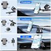 ZLXMRUT Car Phone Mount for Sonata SEL 2024, Dashboard Windshield Cell Phone Holder Stable Adjustable Long Arm Suction Cup ABS Carbon Fiber Style,Suction Cup Stand view 2