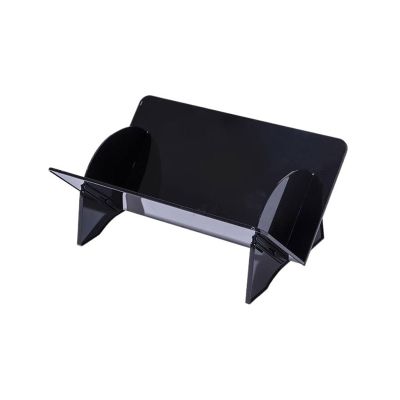 FYorbitH CD-Holder Tabletop Acrylic Open Vinyl Record Storage Rack Home Tilted Small Bookcase Record Player Stand(Black)