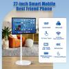 VsyPtyc 27 Inch Portable Smart Screen on Wheels, Wireless Touch Monitor, Android 13, Full-Motion Mount, 1080P Touch Screen, for Streaming, Work, and Multi-Purpose Use 4+64GB view 2