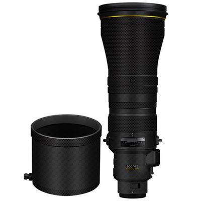 600 4 Anti-Scratch Camera Lens Sticker for Nikon Z 600mm F4 TC VR S Coat Wrap Protective Film Skin Cover for NIKKOR(Armor Fiber Black)
