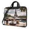 Parisian Coffee Eiffel Tower01 Print Laptop Handle Bag,Laptop Carrying Case Protect Case Pouch,Fits 13 14 15.6 Inch Laptops view 1