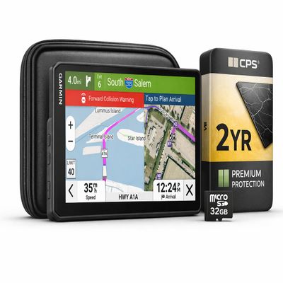 Garmin dzl OTR725 Trucking XP Bundle with Built-in Dash Cam, Carrying Case, 32GB MicroSD Memory Card & 2-Year Extended Warranty (7"-OTR 725 Bundle)