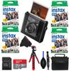 Fujifilm Instax Wide Evo Hybrid Instant Film Camera Bundle with Fuji Instax-Wide Instant Film and Pixibytes Microfiber Cleanin Cloth (4 Wide Twin Bundle, Black) view 1
