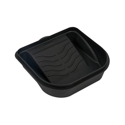 Restaurantware 27 oz Black Plastic Paint Tray Pail Lid