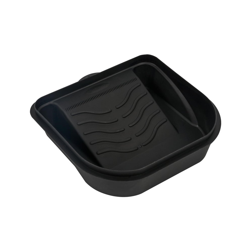 Restaurantware 27 oz Black Plastic Paint Tray Pail Lid