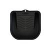 Restaurantware 27 oz Black Plastic Paint Tray Pail Lid view 2