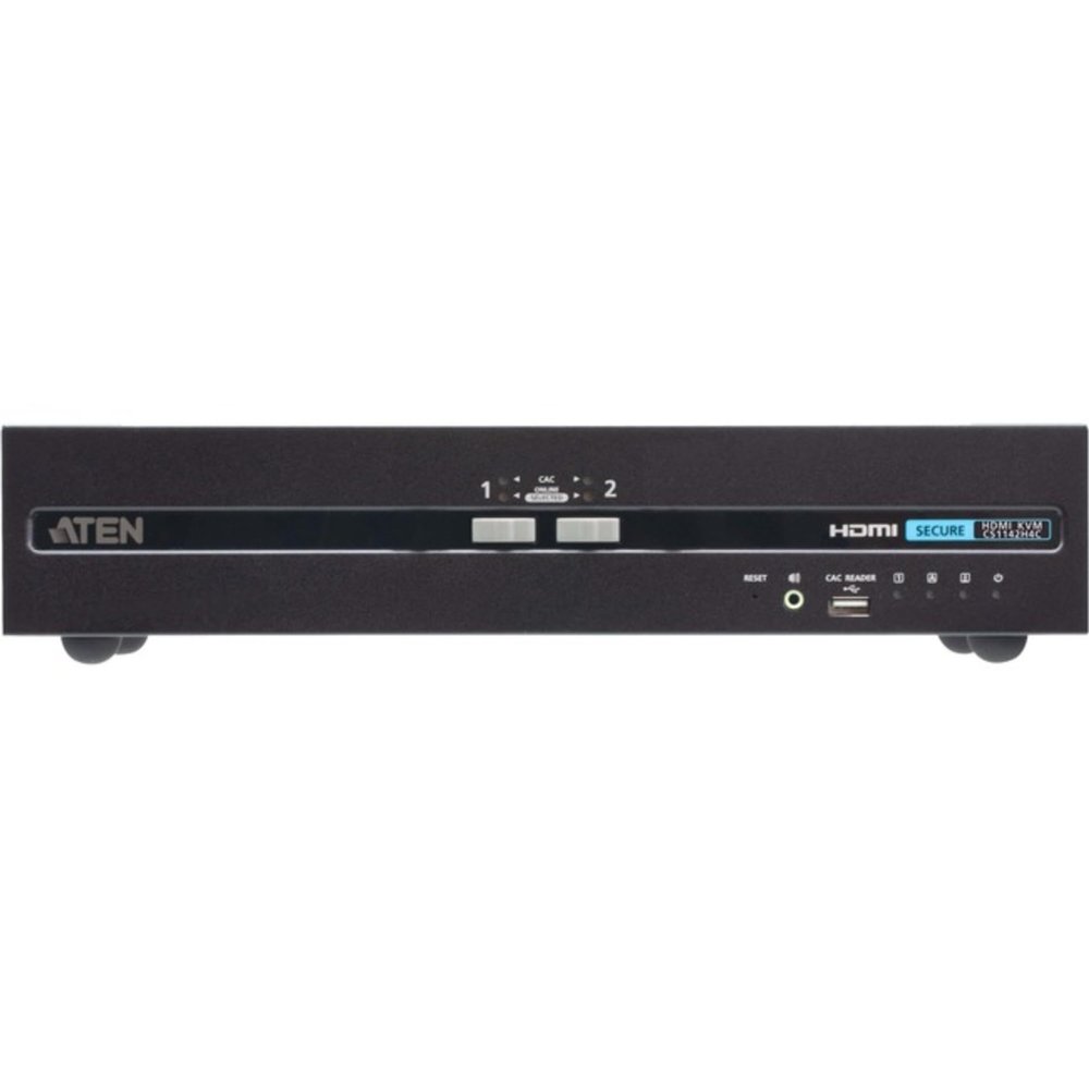 Aten CS1144DP4C 4-Port USB DisplayPort Dual Display PP4.0 Secure KVM Switch with CAC Support