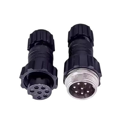 1/5/20Sets QL16 M16 Aviation Plug Ip65 Male Female Docking Panel Mounted Connector 2/3/4/5/6/7/8/9pin(Docking 7P,20 Sets)