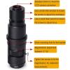 120X/180X Microscope Camera Zoom Lens, Industrial Adjustable Zoom C-Mount Lens, 0.7-5X Continuous Adjustable Magnification, for Lab Microscope Accessories(120X) view 2