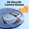 4K Ultra HD Smart Camera Glasses with Bluetooth, Sports Cycling Eyewear with Blue Light Blocking, Hands-Free Photo and Video Recording (Black, No Memory Card Included) view 3