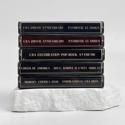 USA 250th Anniversary Cassette Tape | Patriotic American Music Collection (Set of 5)
