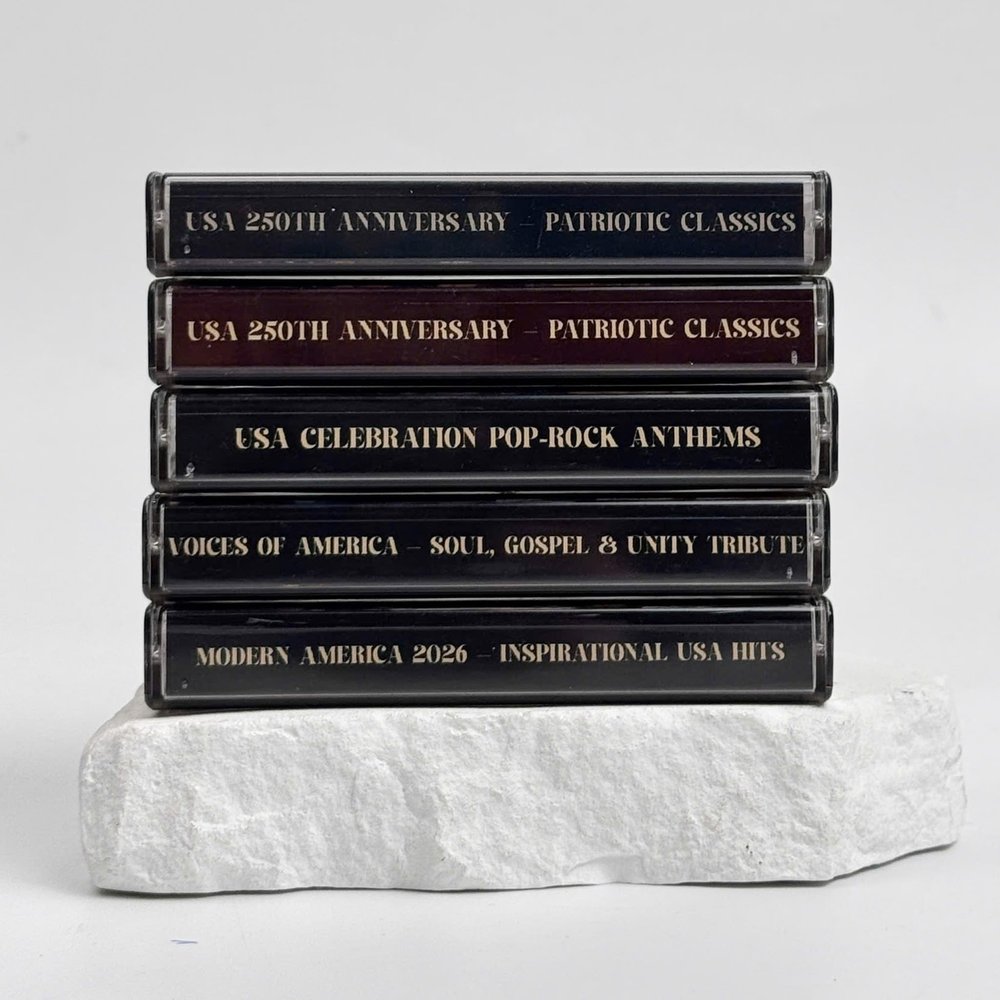USA 250th Anniversary Cassette Tape | Patriotic American Music Collection (Set of 5)