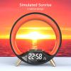 Sunrise Alarm Clock with 15W Wireless Charging & Bluetooth Speaker, RGB Mood Light, Sleep Aid, Digital Clock for Bedroom, Gaming Room (3 Colors)(White) view 3