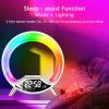Sunrise Alarm Clock with 15W Wireless Charging & Bluetooth Speaker, RGB Mood Light, Sleep Aid, Digital Clock for Bedroom, Gaming Room (3 Colors)(White) view 4