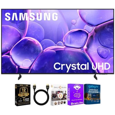 Samsung UN55U800KIT1 55 inch Class U8000F Series Crystal 4K UHD Smart TV 2025 HDR Tizen OS with HDMI Cable Streaming B