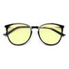 R.F.YFQH Blue Light Blocking Glasses - Round Frame Metal Arms Glasses for Women Men - Green Tinted for Migraine, Light Sensitivity, Photophobia & LED Gaming Computer Screen Glare JF6237 view 2