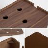 Wooden Cable Box Organizer Winder Storage Desktop Hide Wires Desk Outlet for Home & Office(Wood Color L) view 3